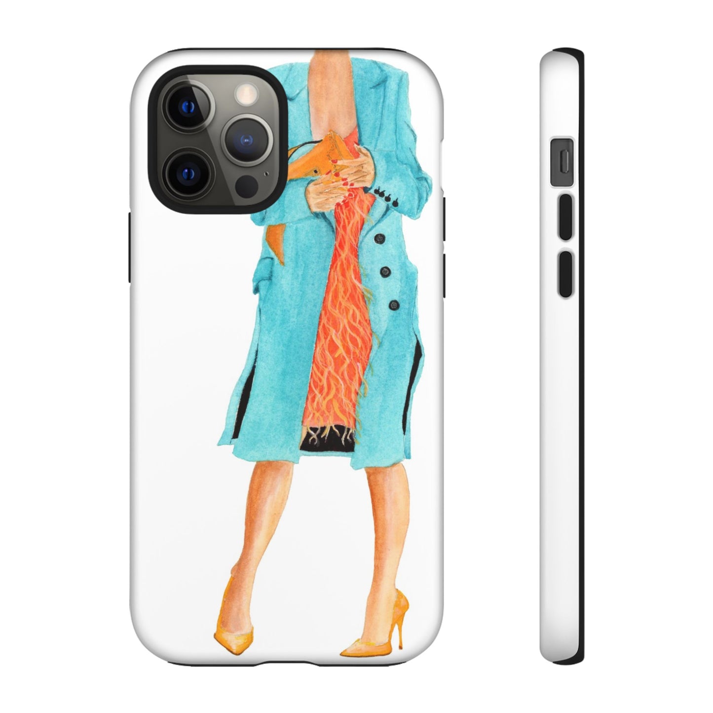 Orange Shimmy Dress Phone Cases