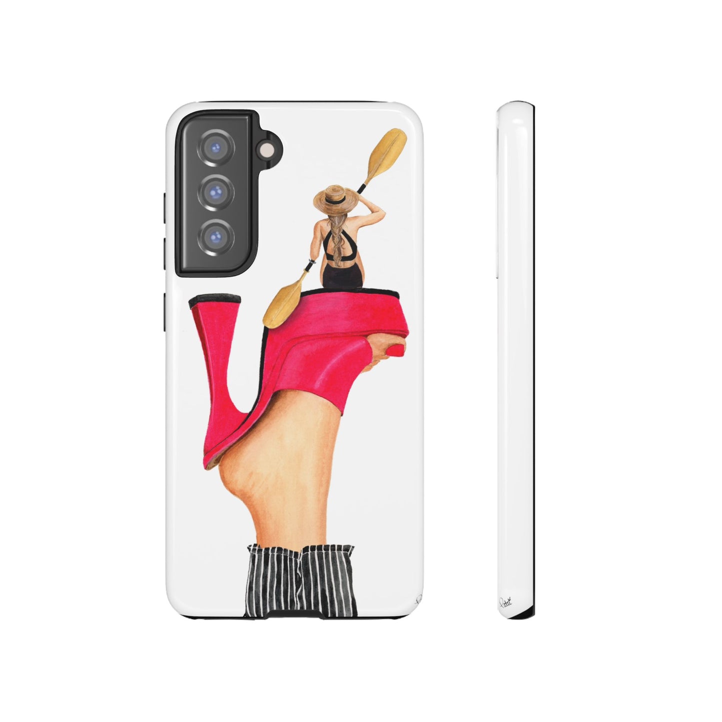 Kayaker On a Pink Shoe Phone Case