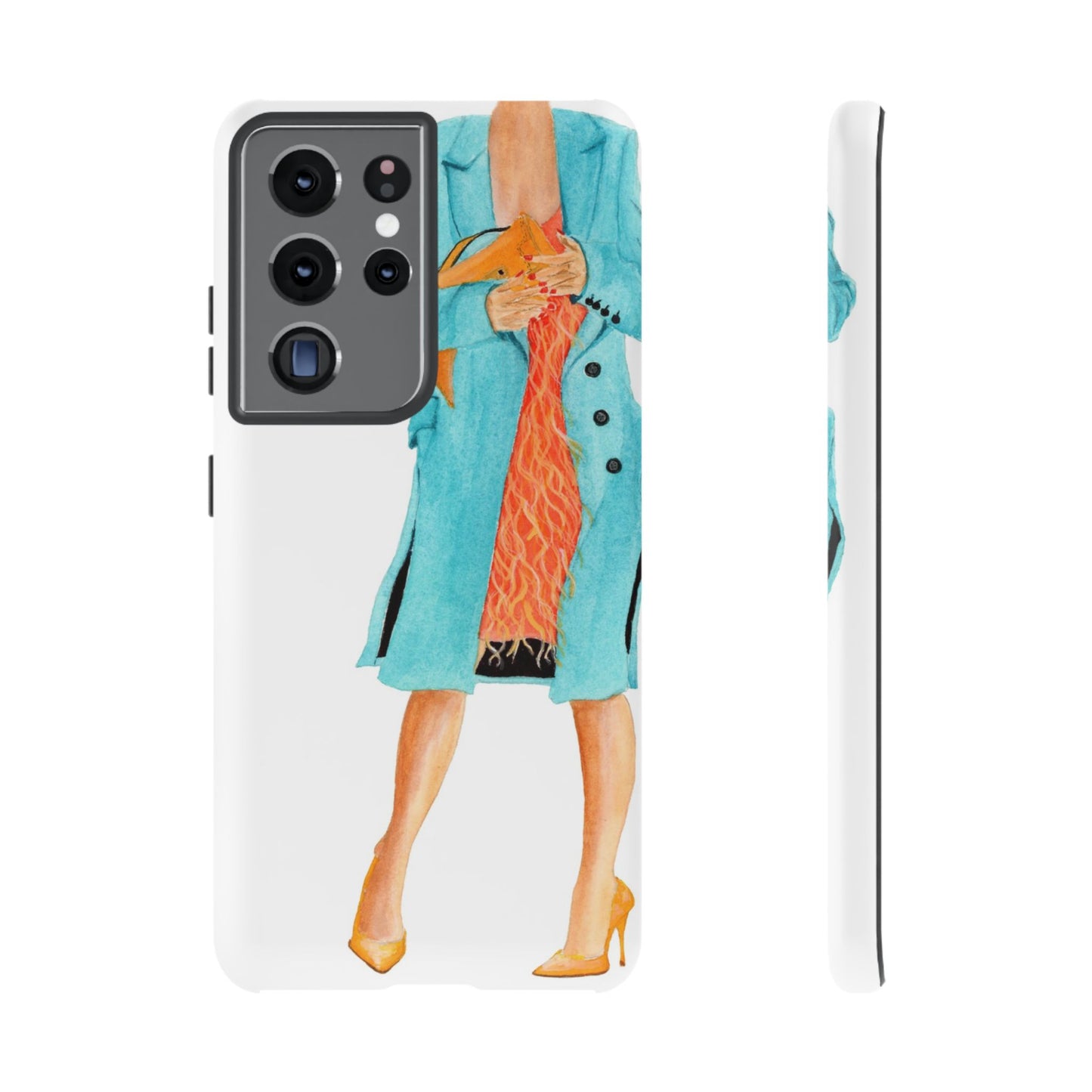 Orange Shimmy Dress Phone Cases
