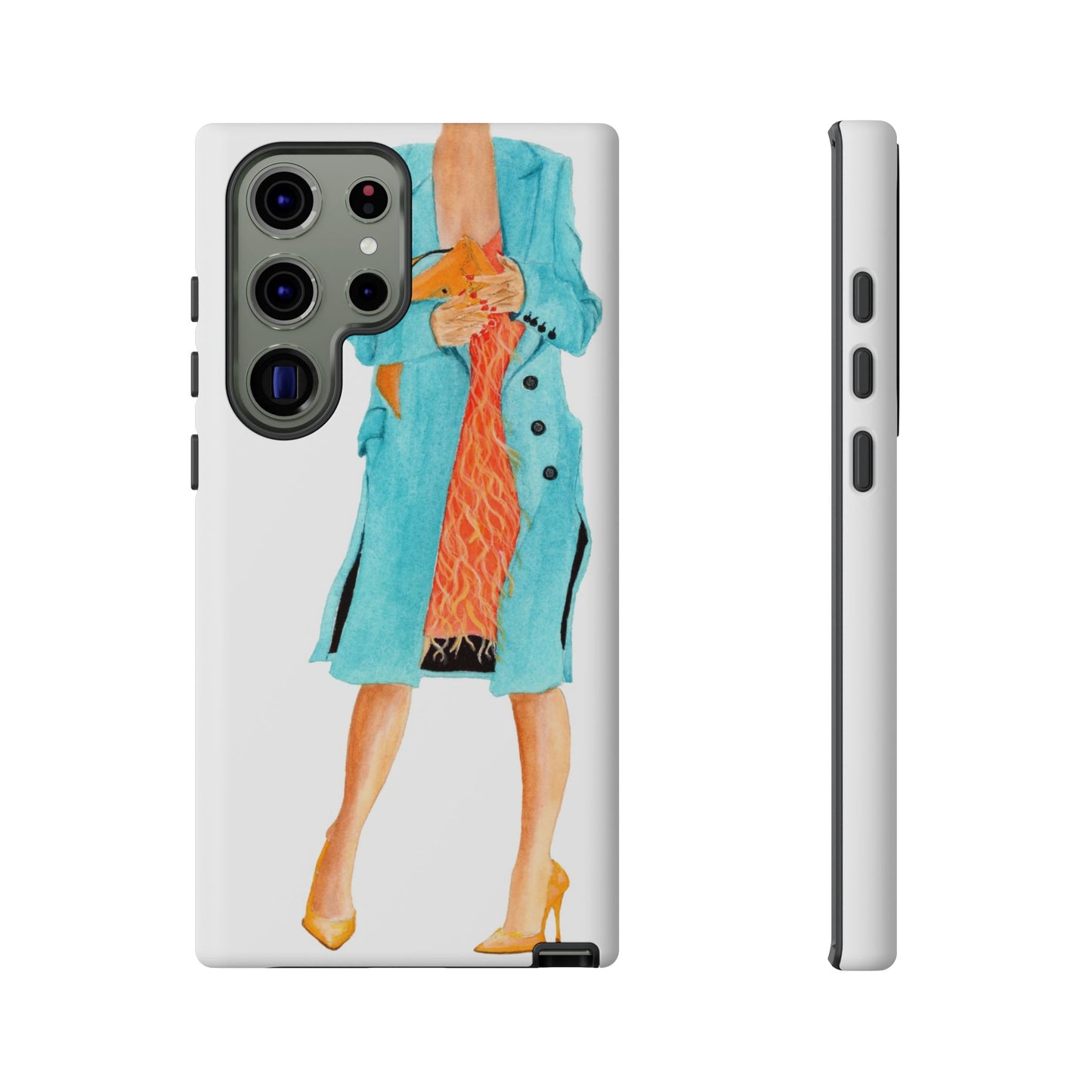 Orange Shimmy Dress Phone Cases