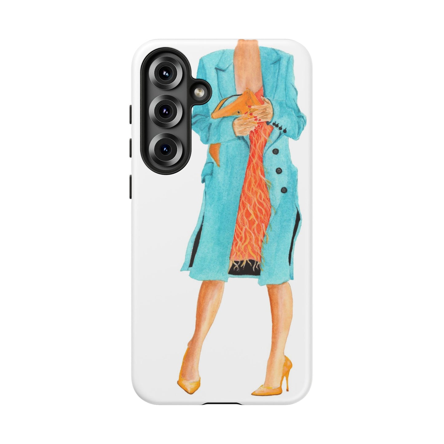Orange Shimmy Dress Phone Cases
