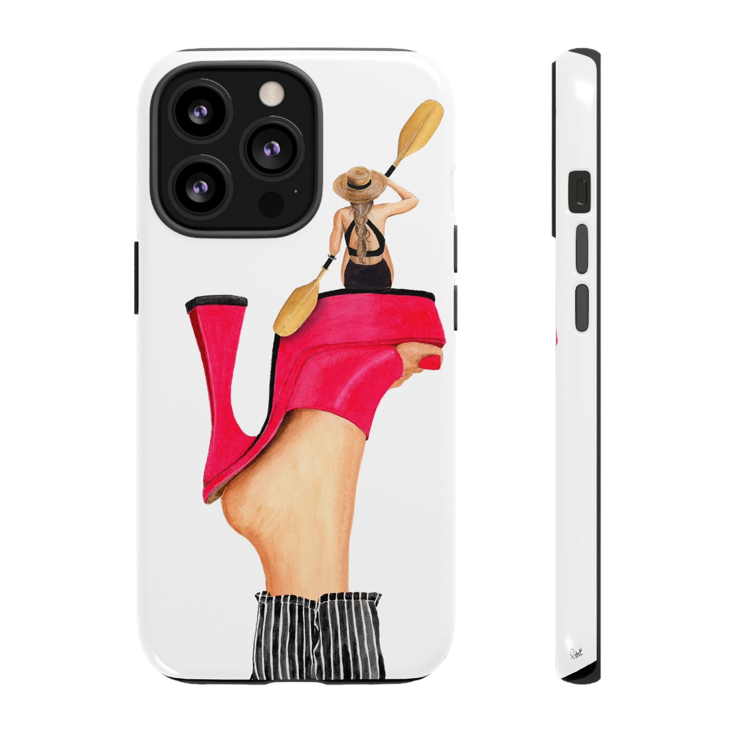 Kayaker On a Pink Shoe Phone Case