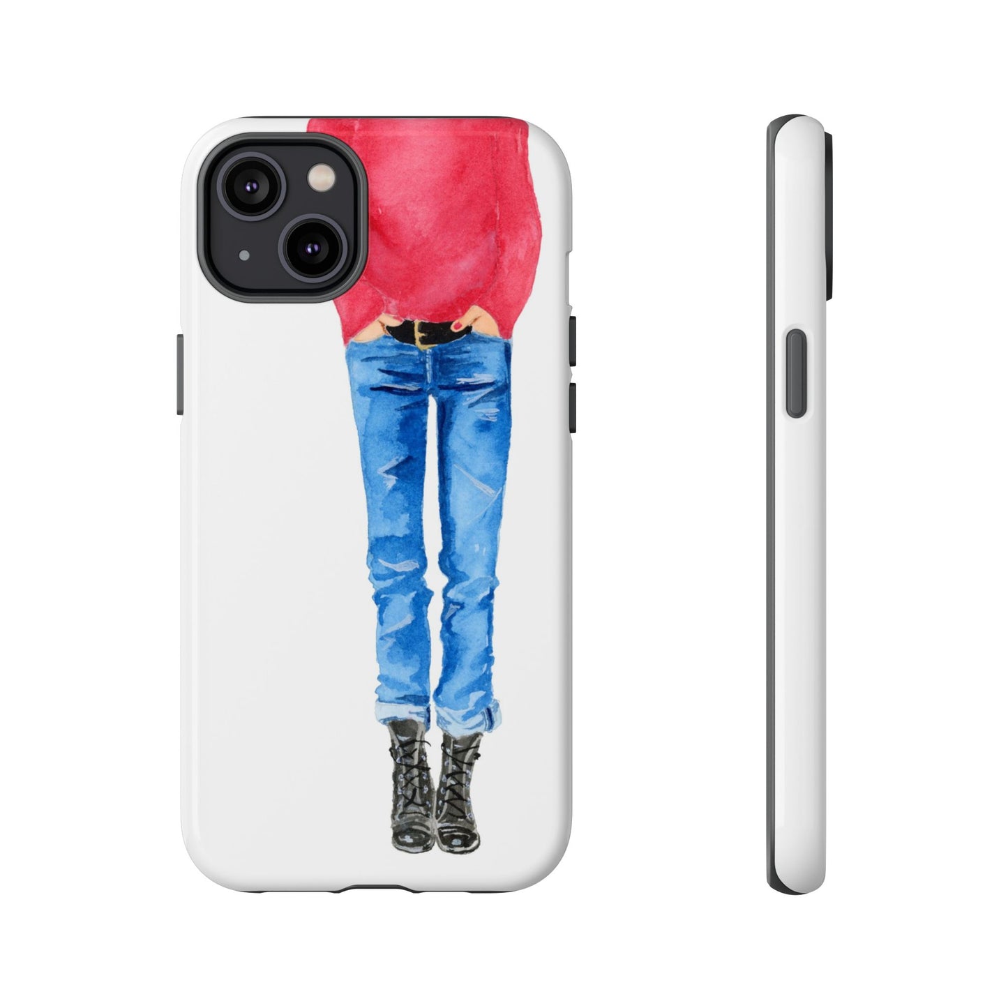 Black Lace-Up Boots Phone Case