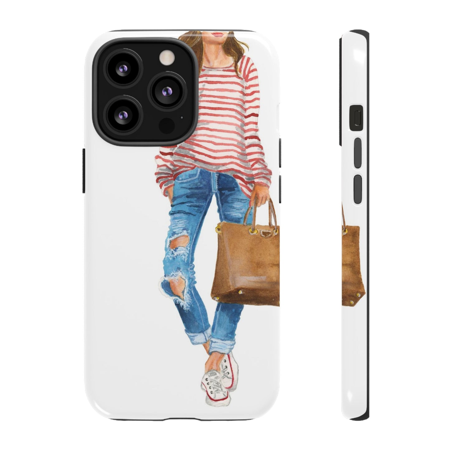 Red Stripes and Jeans PhoneCase