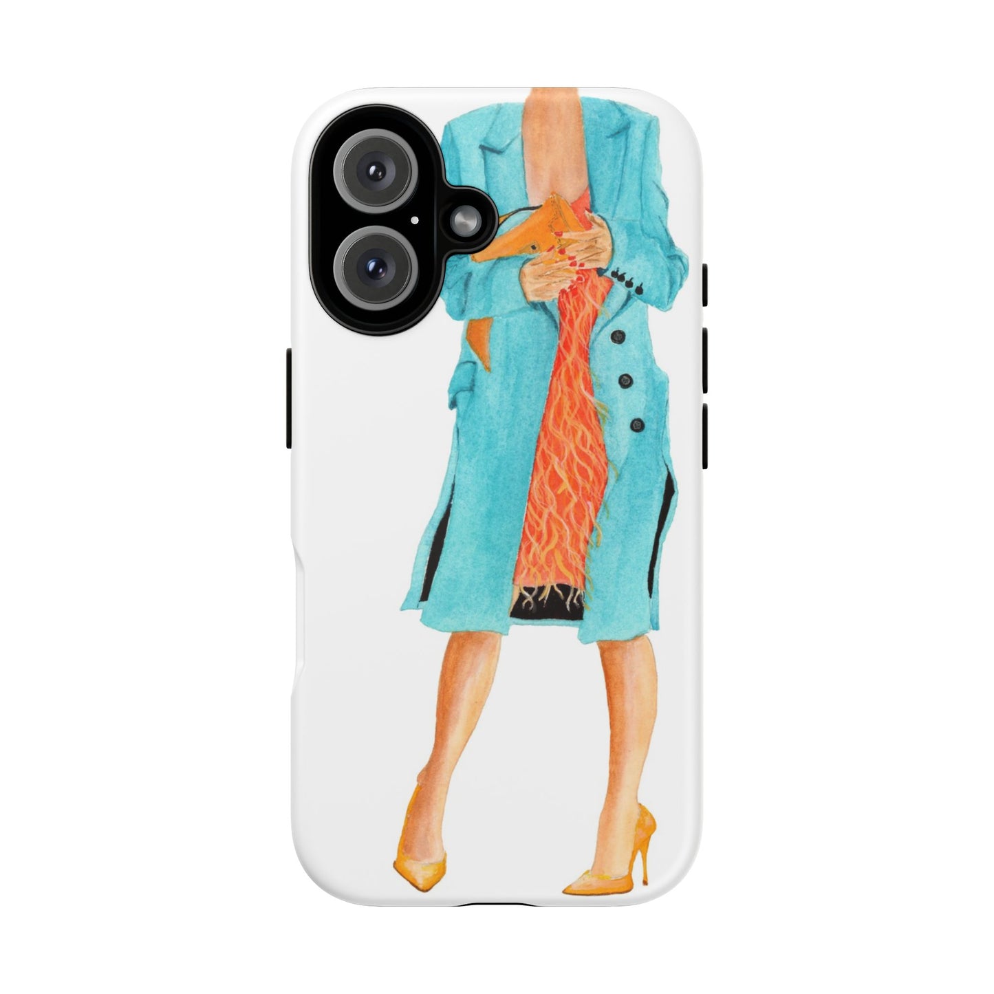 Orange Shimmy Dress Phone Cases
