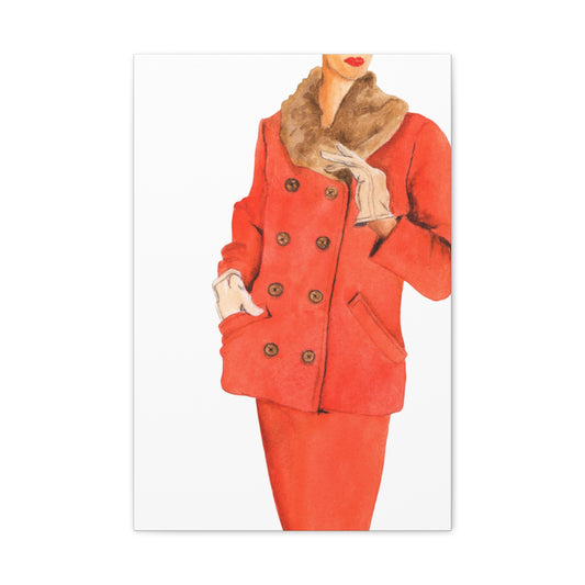 Red Fur Matte Canvas, Stretched, 1.25"
