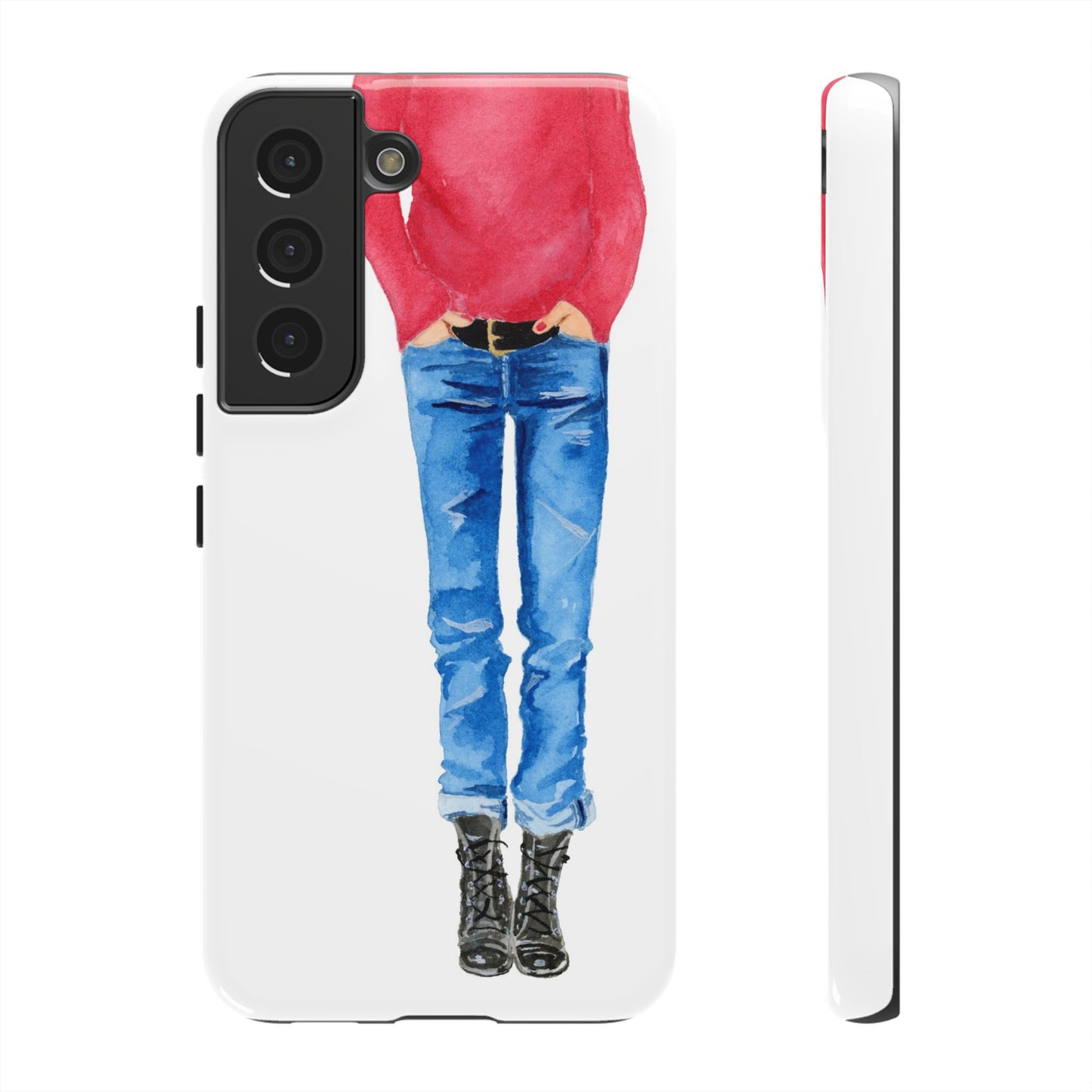 Black Lace-Up Boots Phone Case