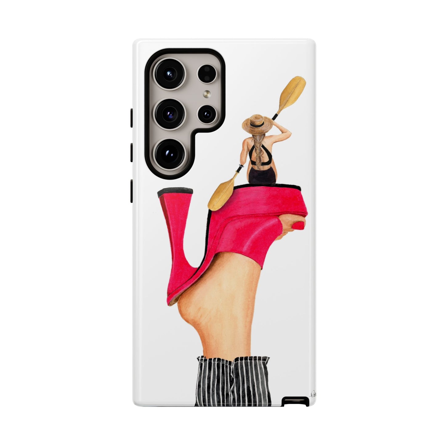 Kayaker On a Pink Shoe Phone Case