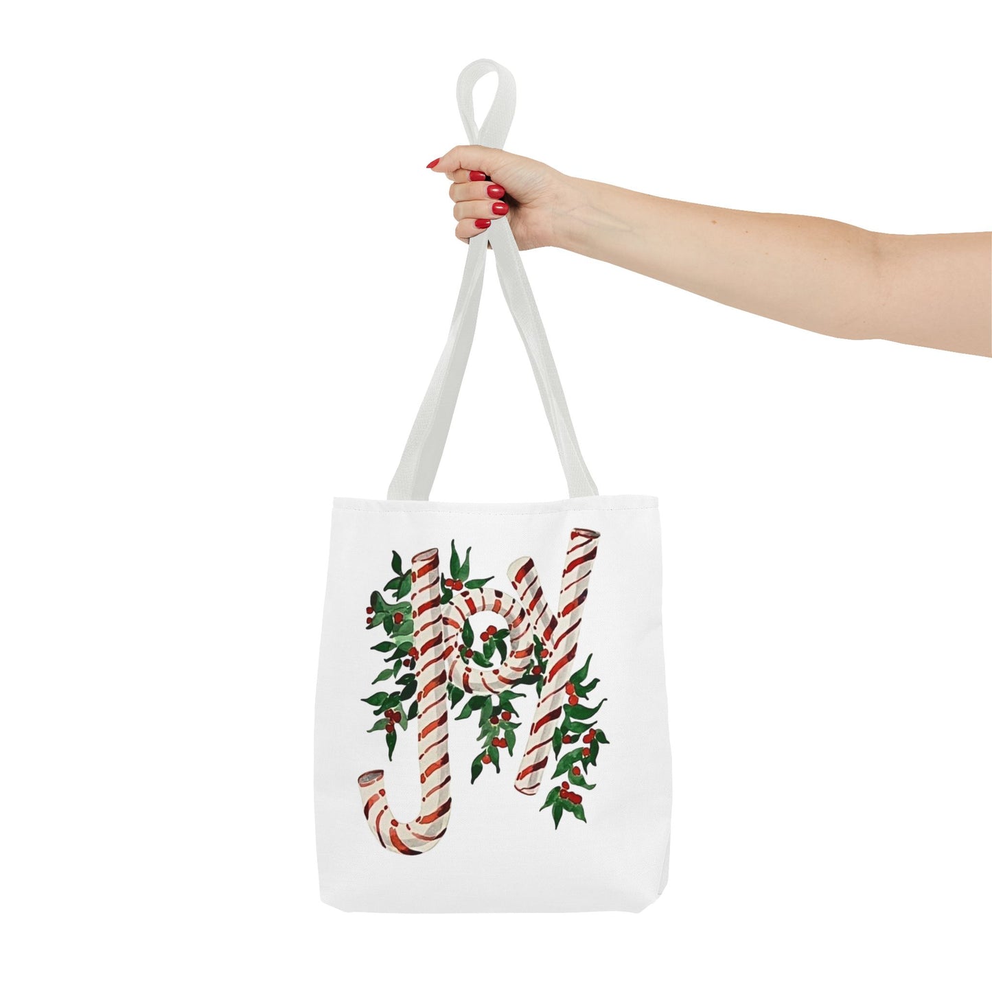 Peppermint Joy Tote Bag (AOP)
