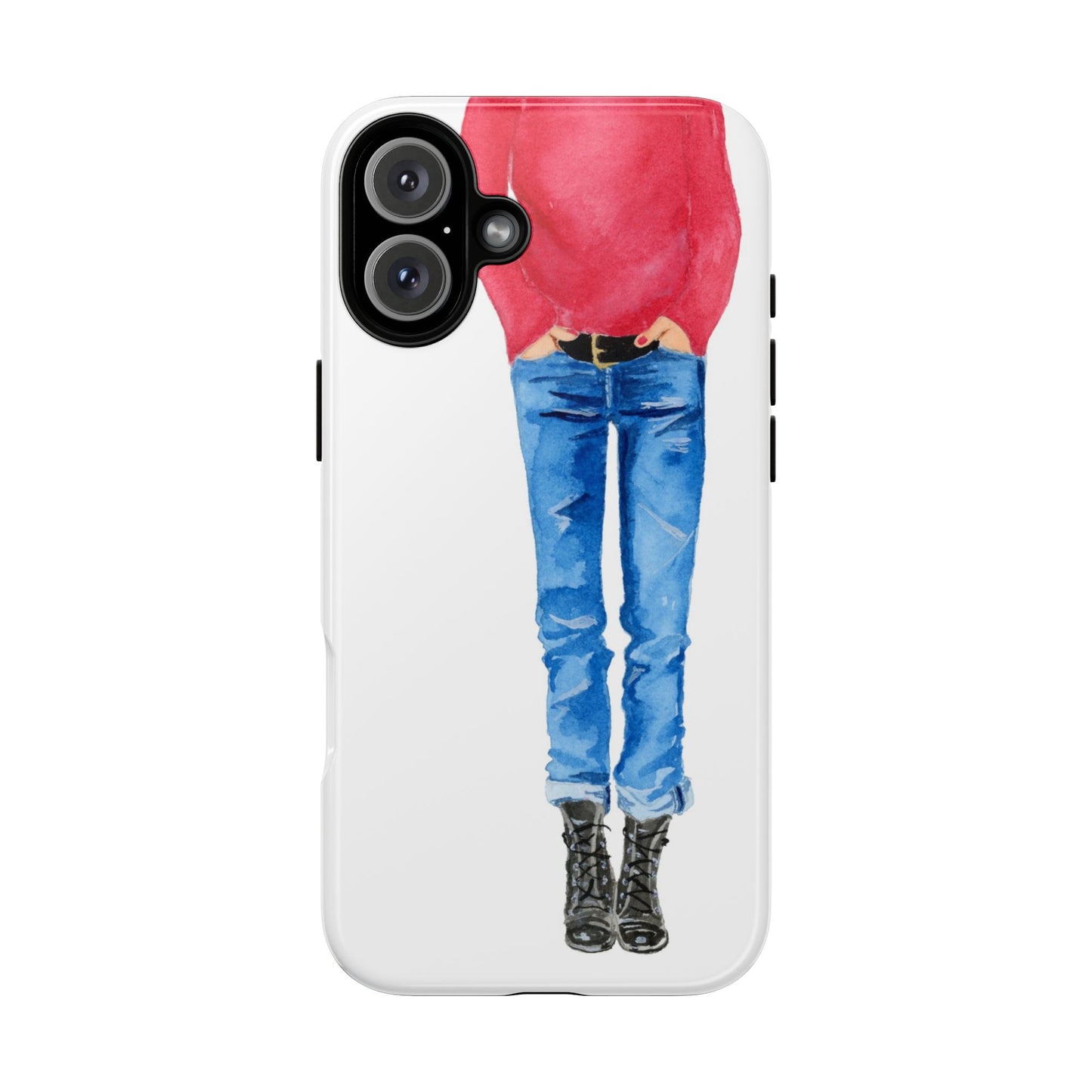 Black Lace-Up Boots Phone Case