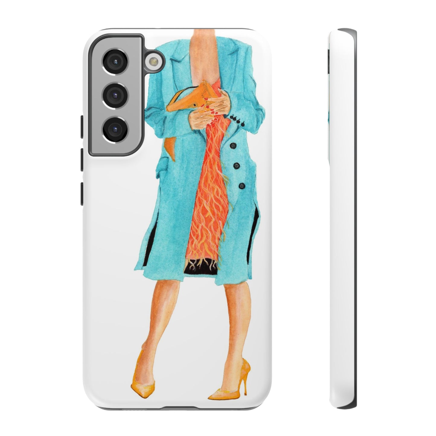 Orange Shimmy Dress Phone Cases
