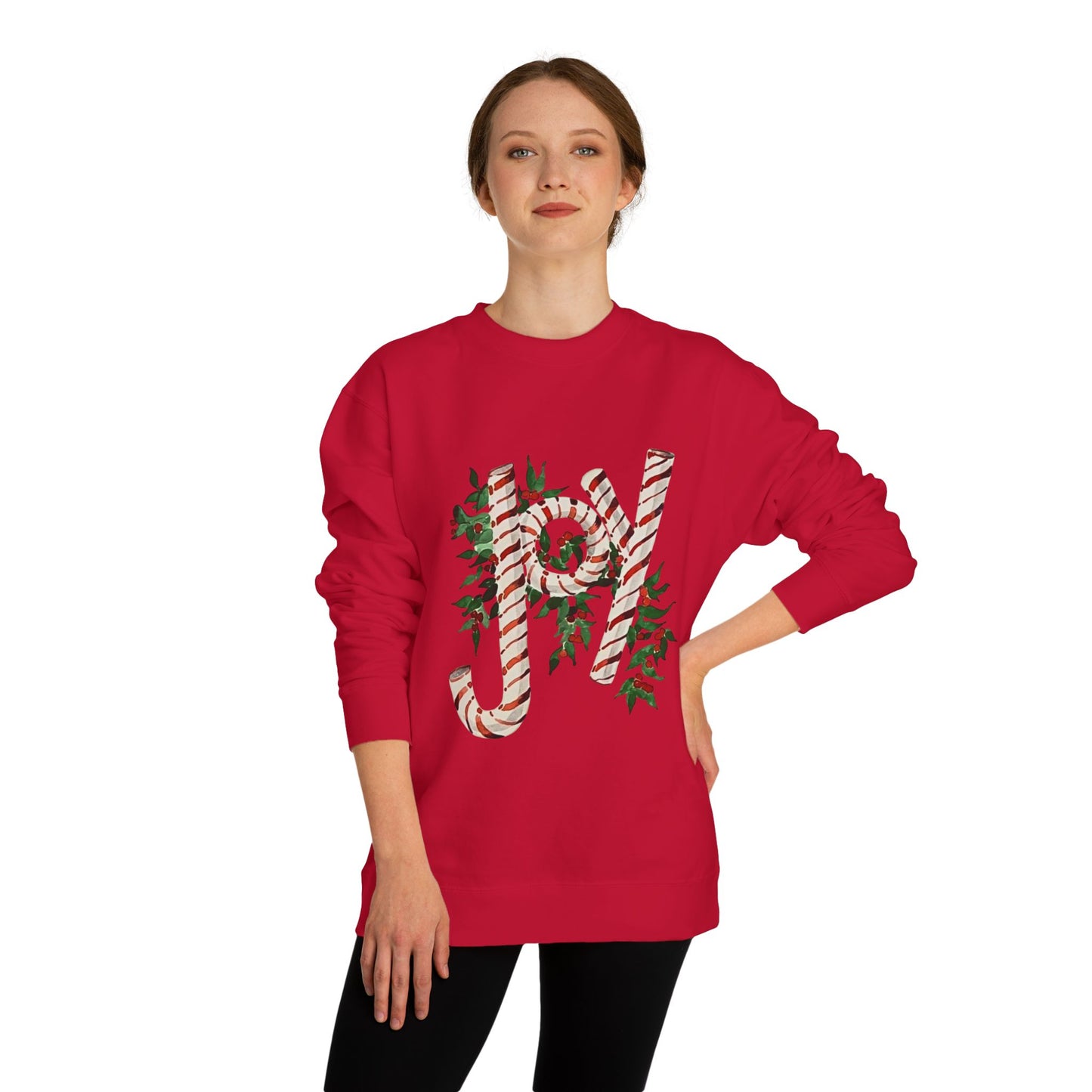 Peppermint Joy Crew Neck Sweatshirt