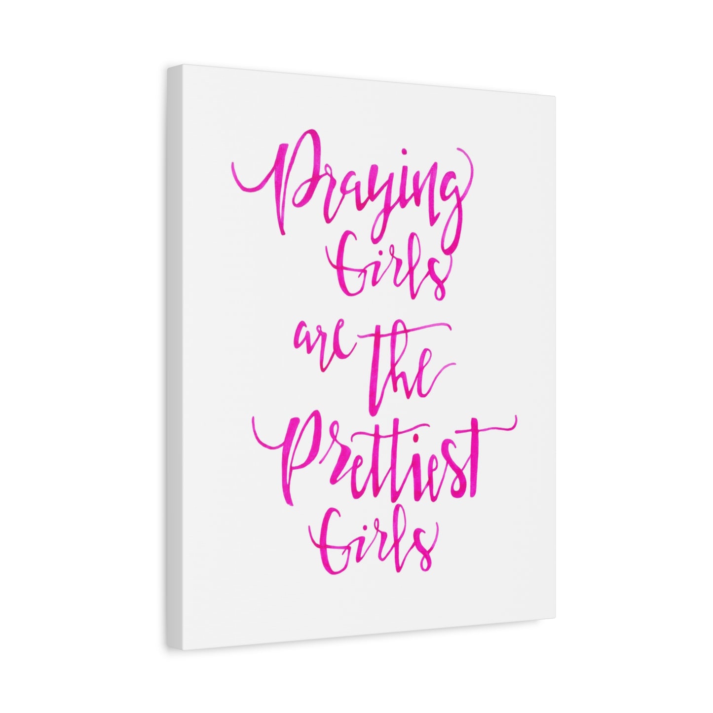 Praying Girls Matte Canvas, Stretched, 1.25"