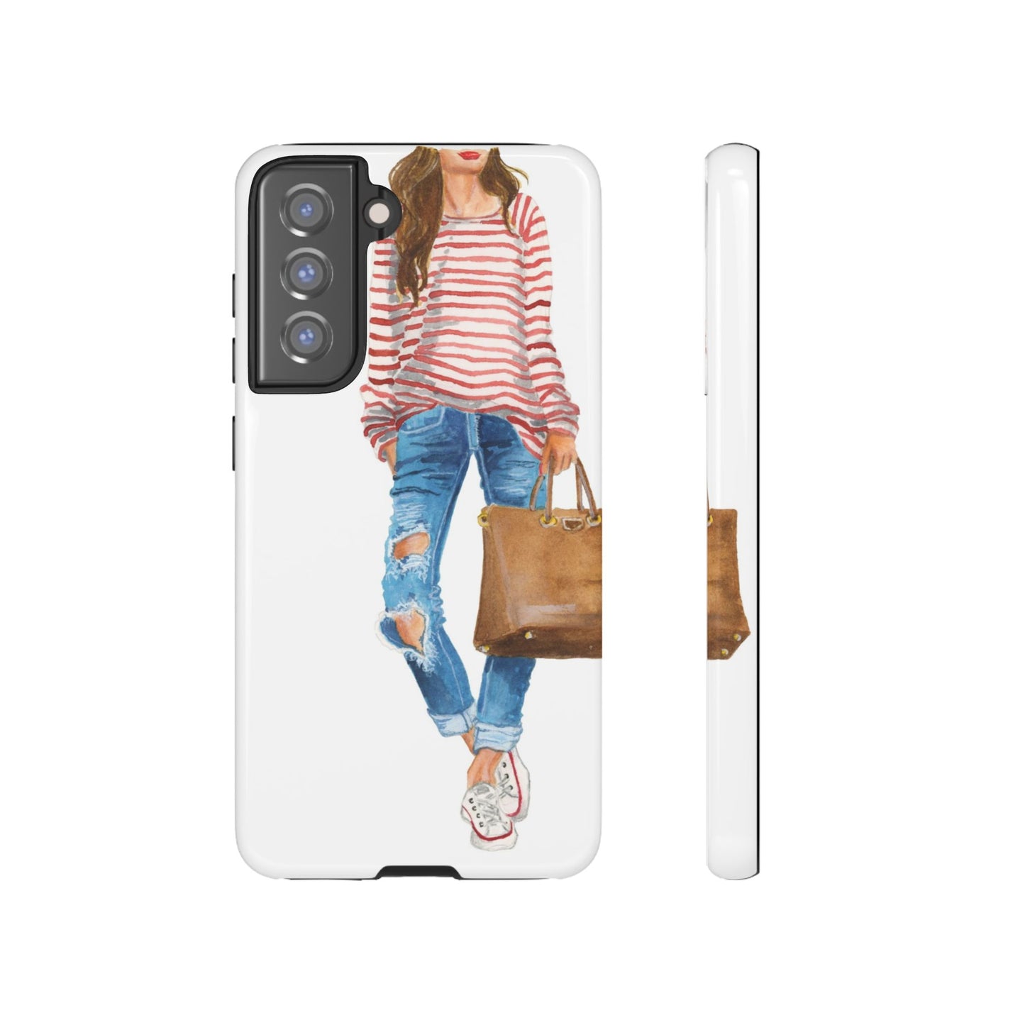 Red Stripes and Jeans PhoneCase