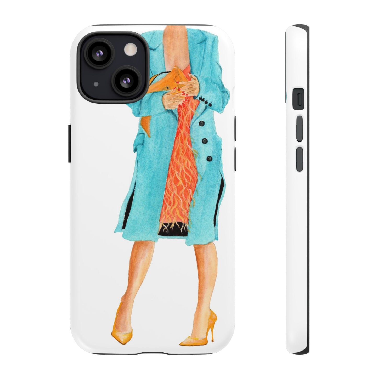 Orange Shimmy Dress Phone Cases