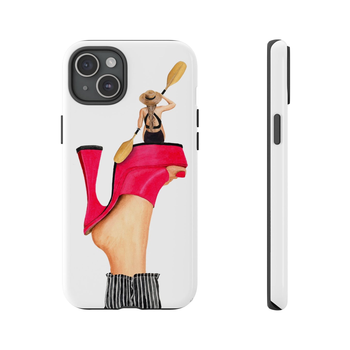 Kayaker On a Pink Shoe Phone Case