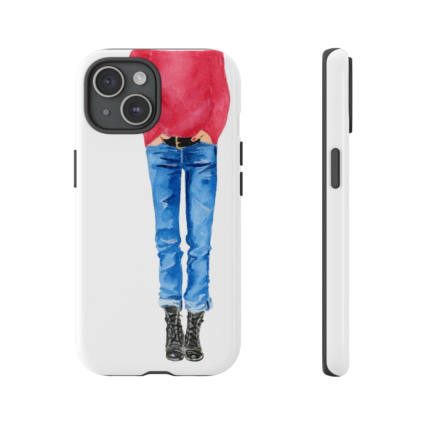 Black Lace-Up Boots Phone Case