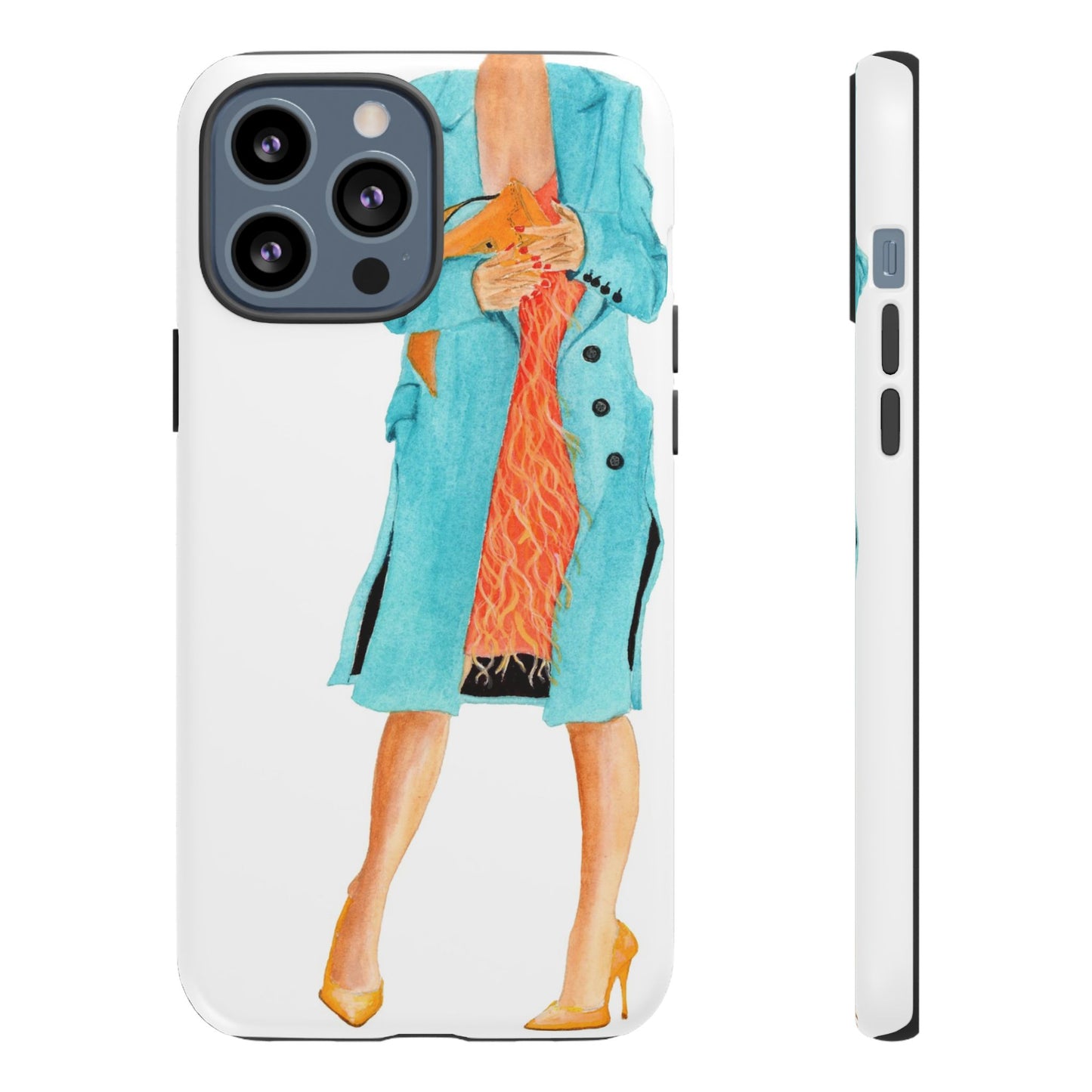 Orange Shimmy Dress Phone Cases
