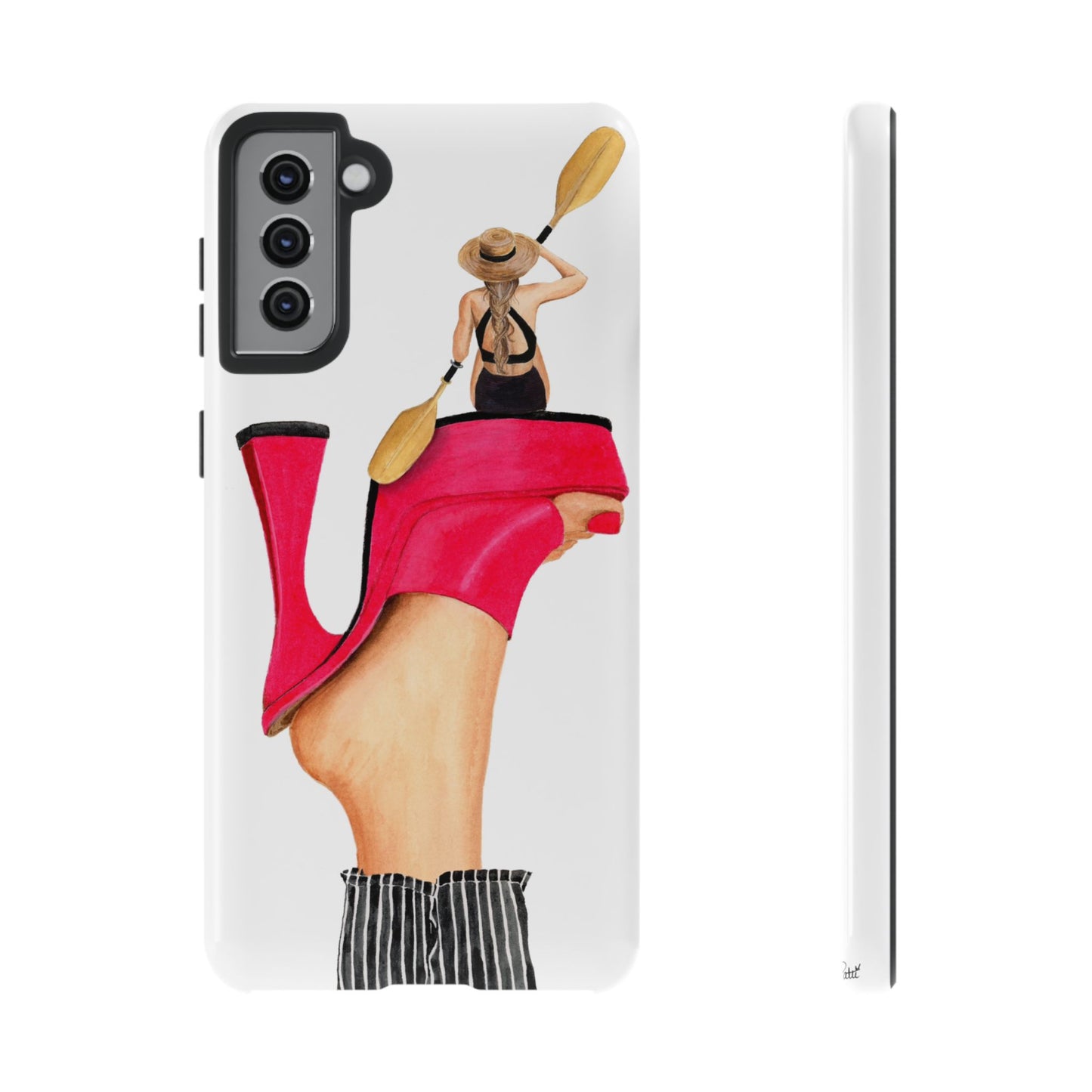 Kayaker On a Pink Shoe Phone Case