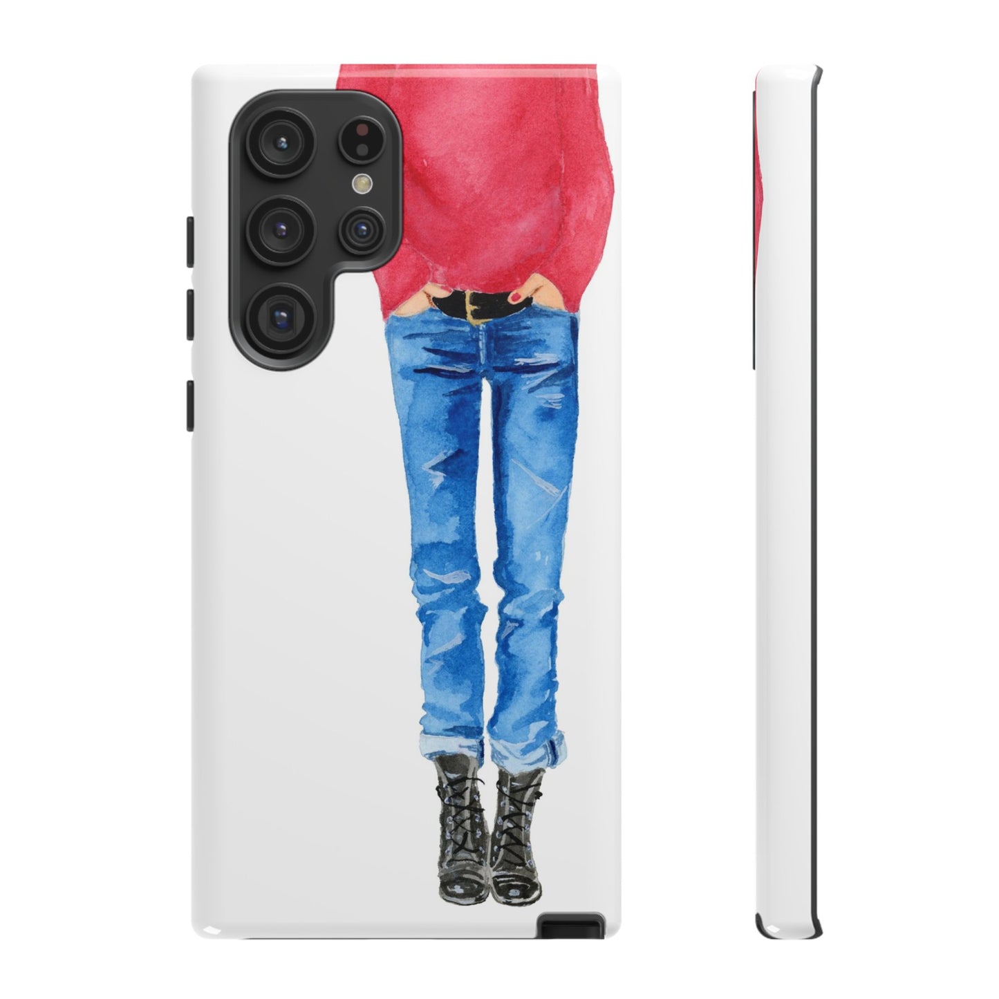 Black Lace-Up Boots Phone Case