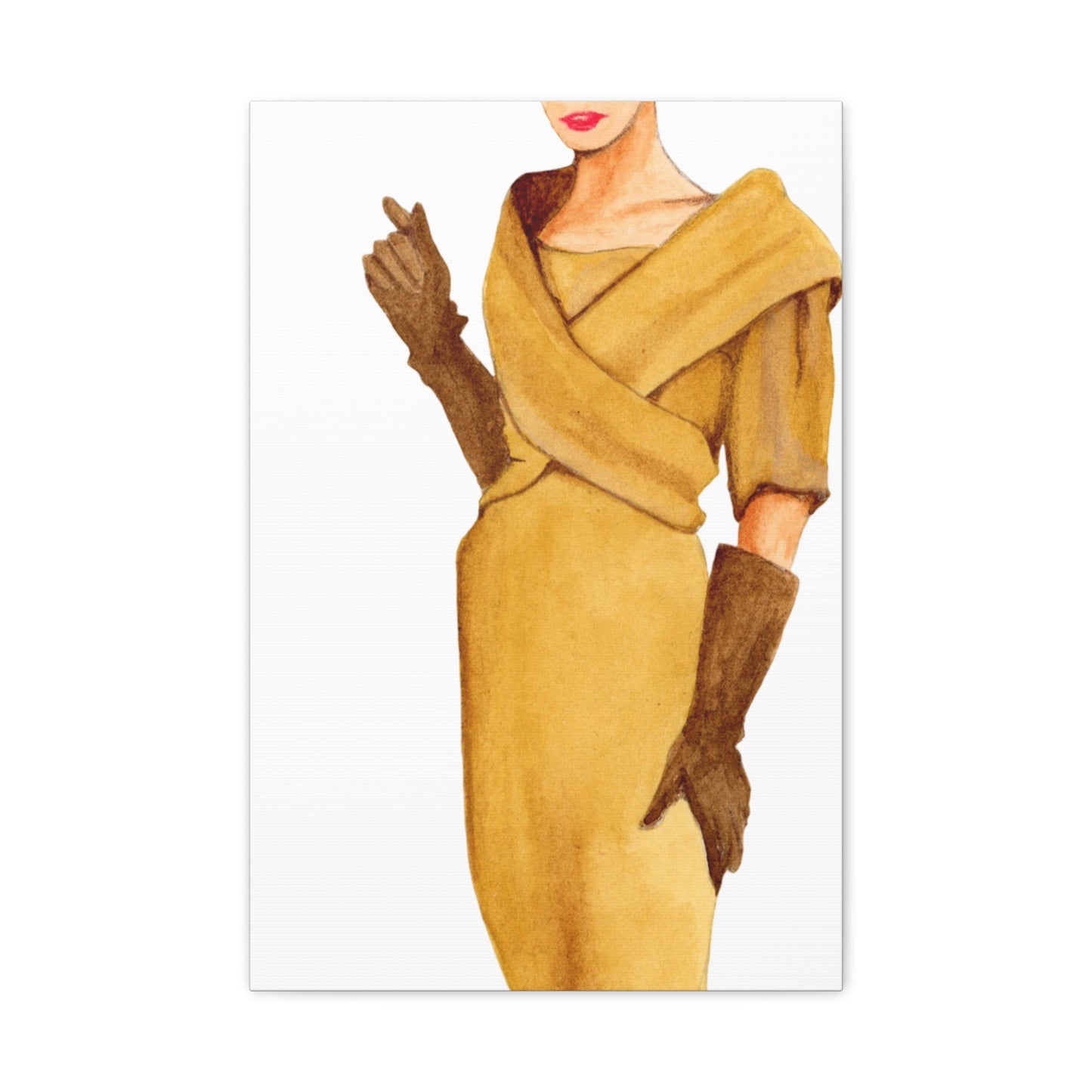 Suede Gloves Matte Canvas, Stretched, 1.25"