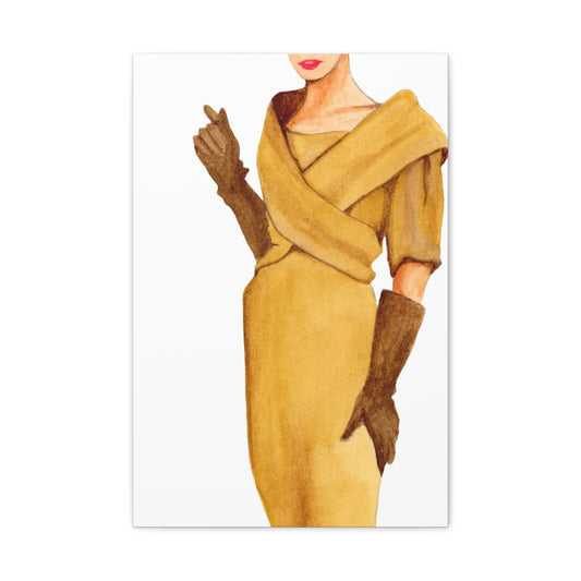 Suede Gloves Matte Canvas, Stretched, 1.25"