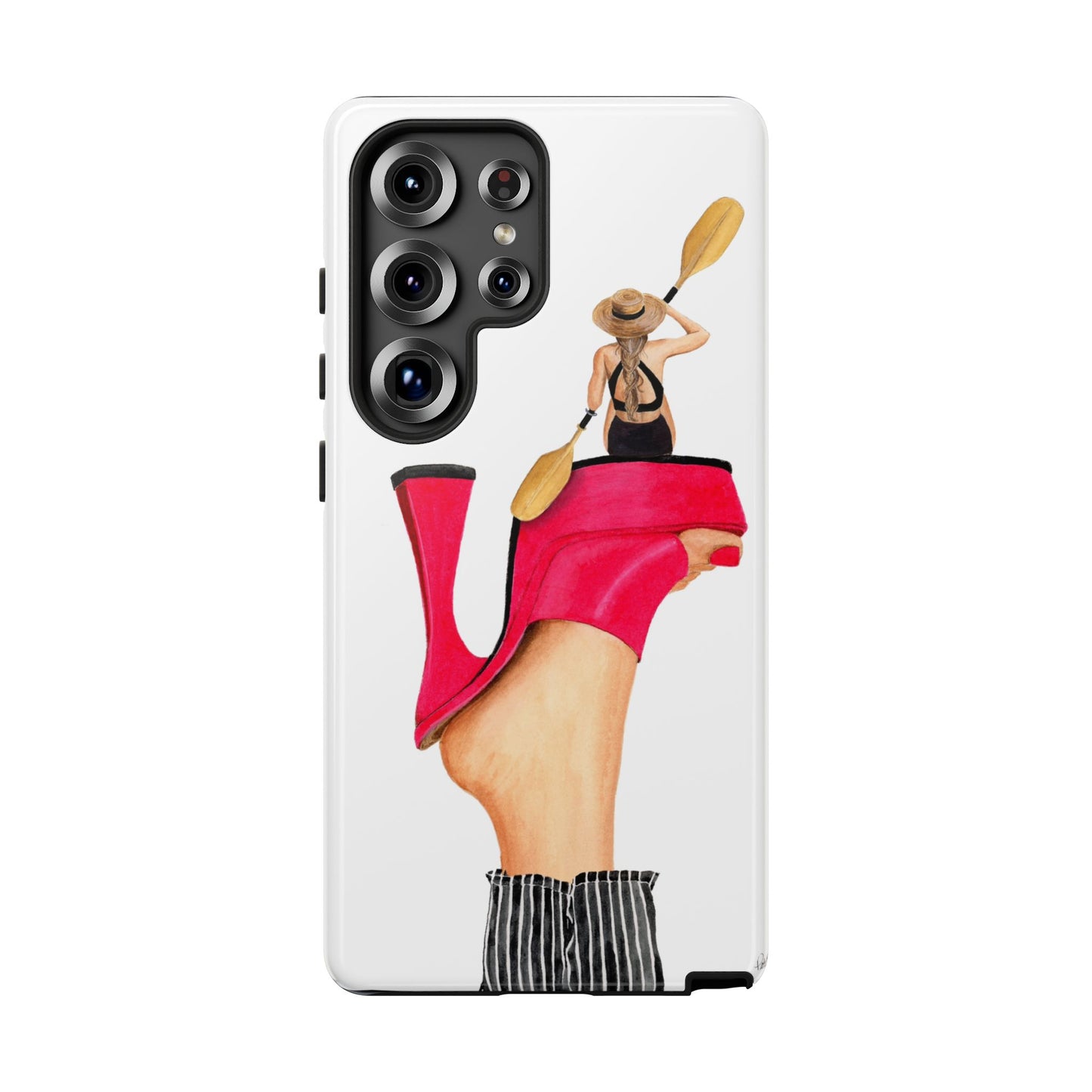 Kayaker On a Pink Shoe Phone Case