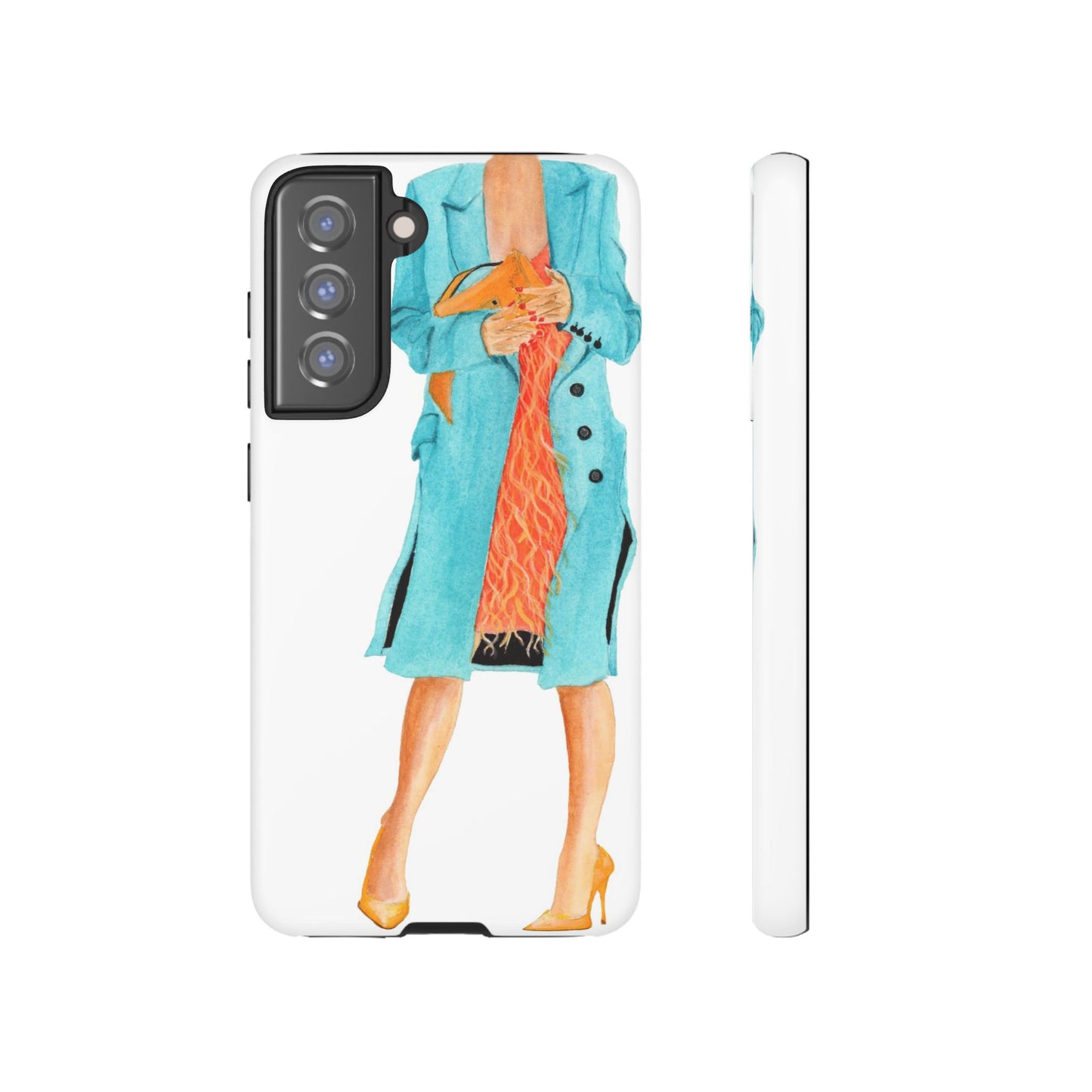 Orange Shimmy Dress Phone Cases