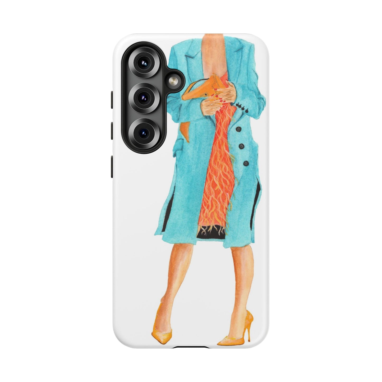 Orange Shimmy Dress Phone Cases