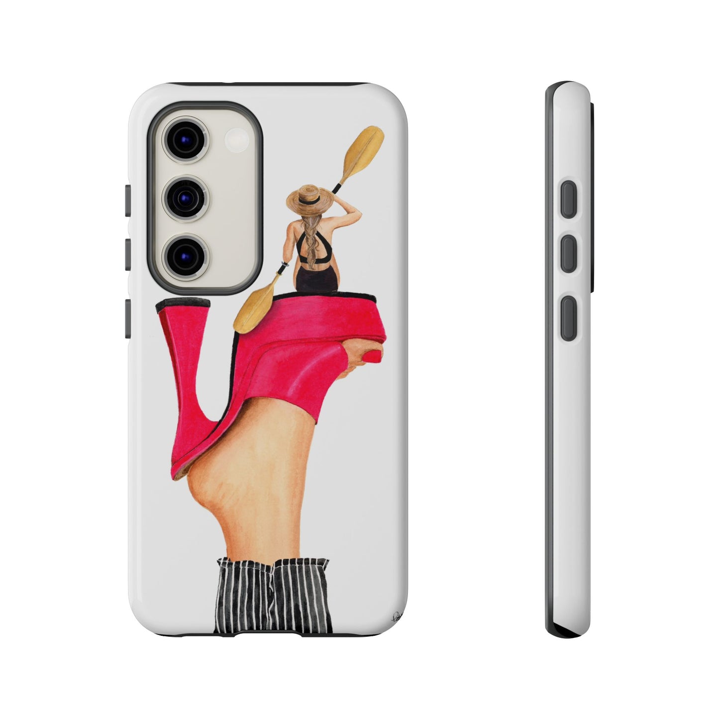 Kayaker On a Pink Shoe Phone Case