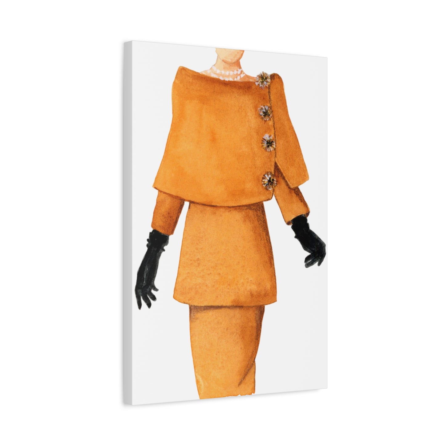 Orange Suede Matte Canvas, Stretched, 1.25"