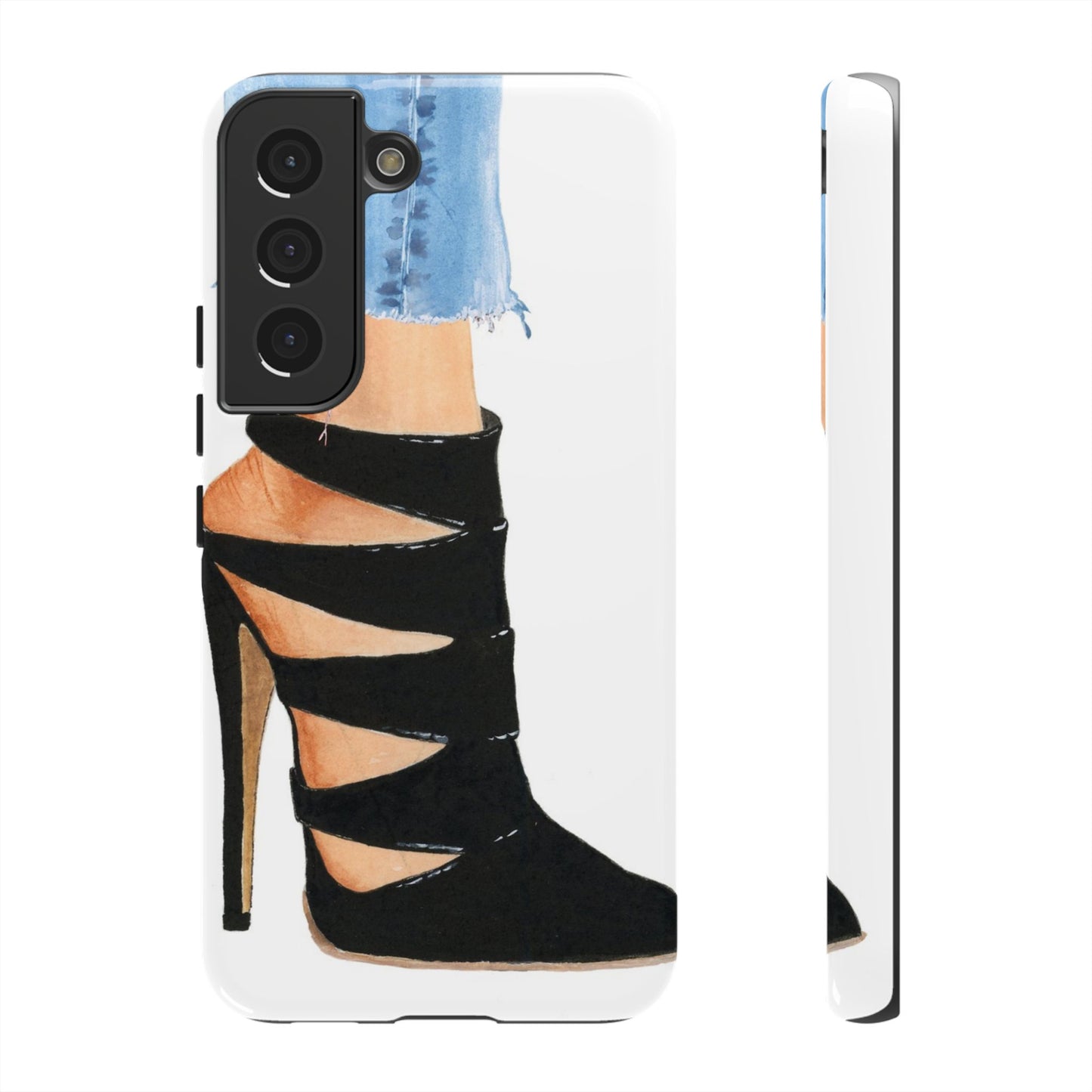 Black Straps and Jeans Phone Case