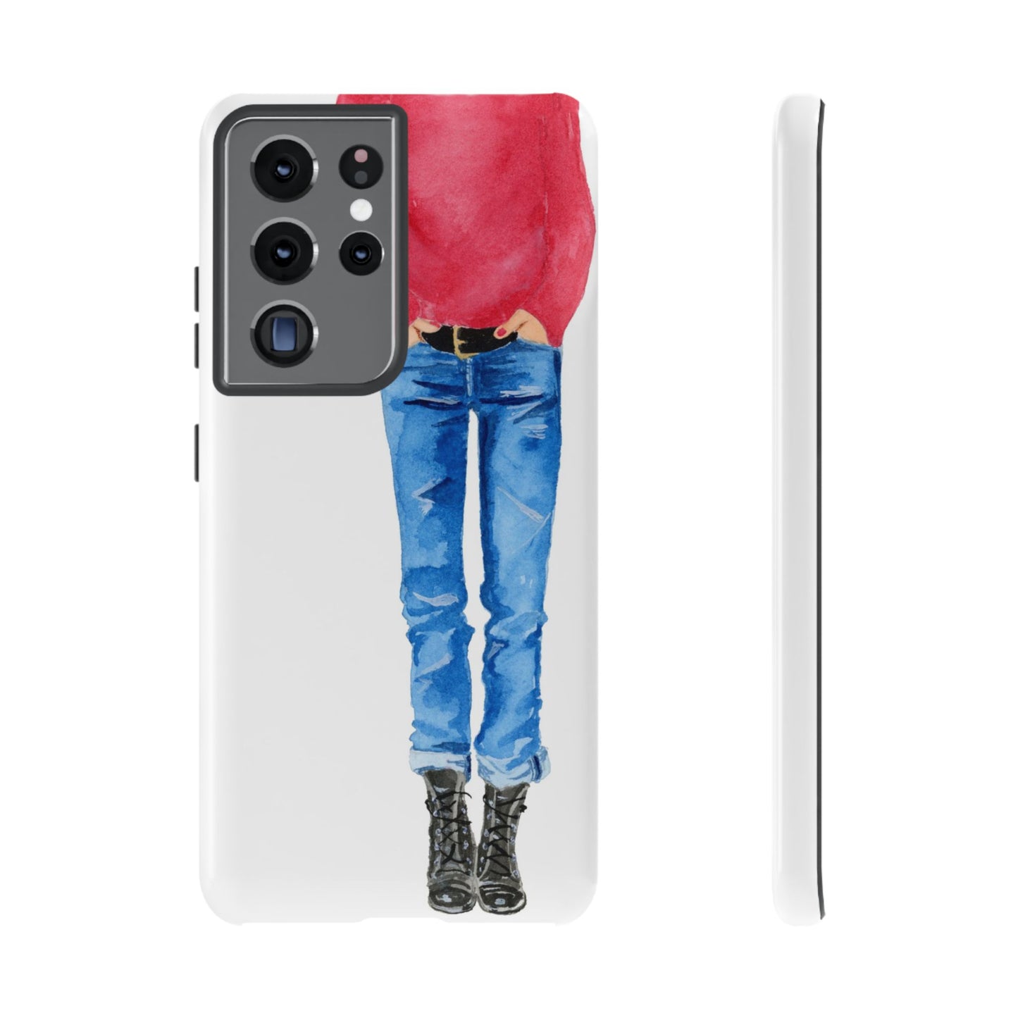 Black Lace-Up Boots Phone Case