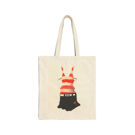 Vintage Suit Cotton Canvas Tote Bag