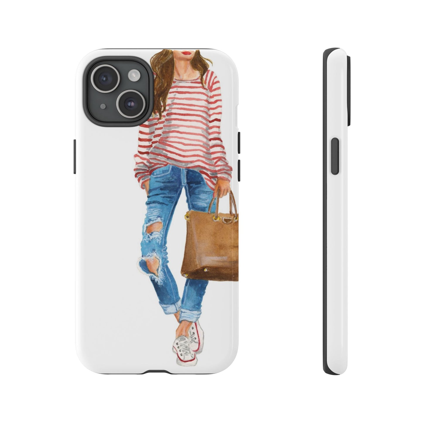 Red Stripes and Jeans PhoneCase