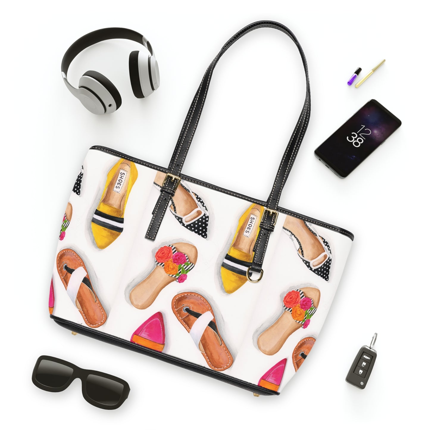 My Favorite Shoes PU Leather Shoulder Bag