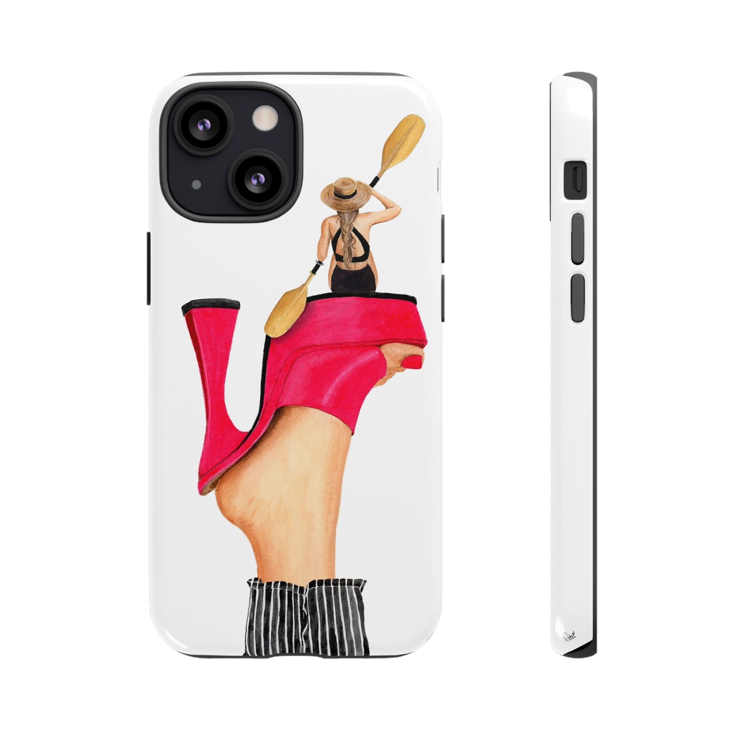 Kayaker On a Pink Shoe Phone Case