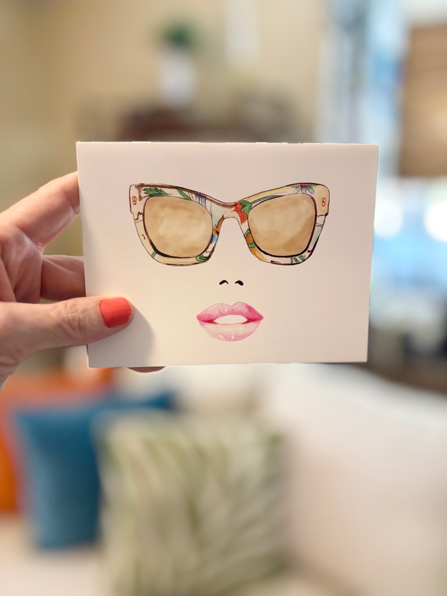 "A Pink Menagerie" Note Cards