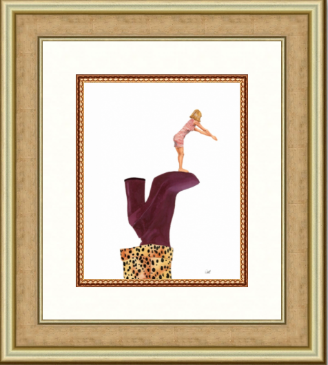 Diver on a Purple Suede Boot